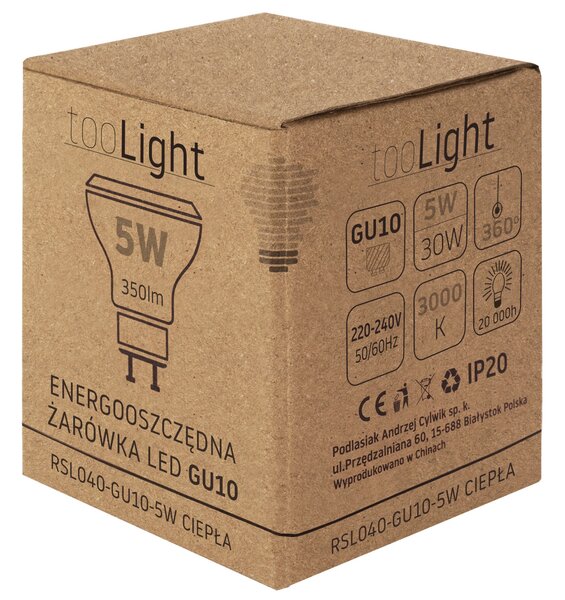 LED izzó hideg RSL040 GU10 5W Warm