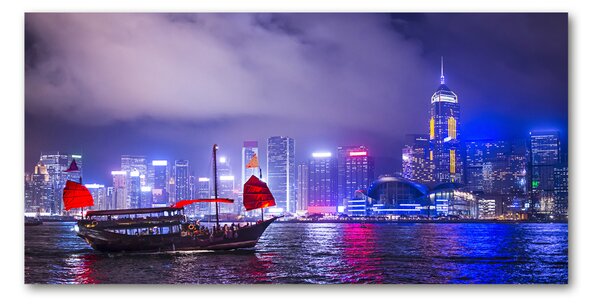 Akril üveg kép Hong kong éjjel