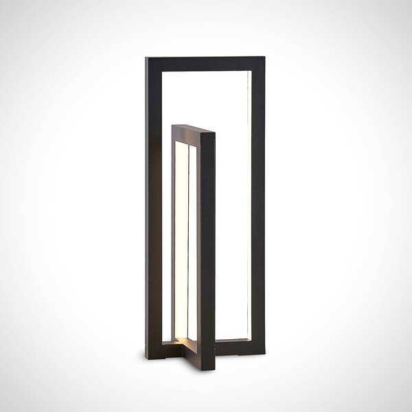 Lucande LED asztali lámpa Hylda, magasság 42 cm, fekete, alumínium, dimmelhető, Fekete, Nappali / Étkező, Alumínium, Modern