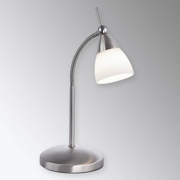 Paul Neuhaus Pino asztali lámpa, szürke, 45 cm, fényerőszabályzó, G9, dimmelhető, Alu / szürke / cink, Nappali / Étkező, fém, Modern
