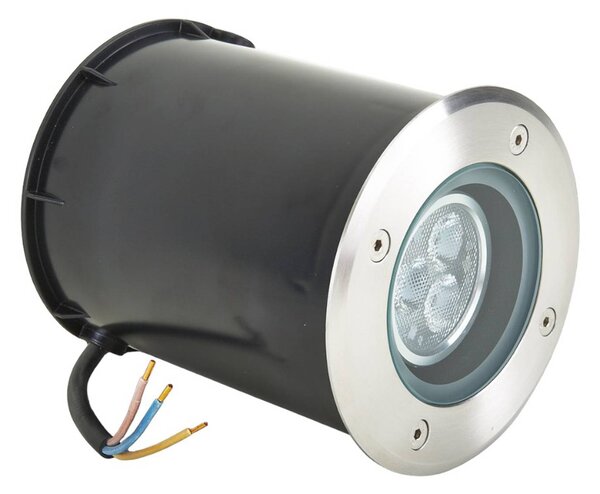Lucande LED padlóbeépített padlófény Jos, kerek, forgatható, IP67, Alu / szürke / cink, Rozsdamentes acél, Modern