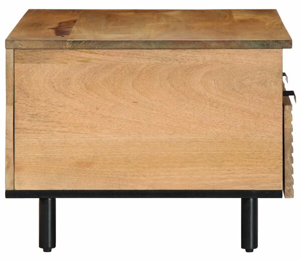 VidaXL barna tömör mangófa dohányzóasztal 80 x 54 x 40 cm