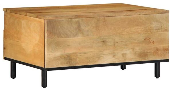 VidaXL barna tömör mangófa dohányzóasztal 80 x 54 x 40 cm