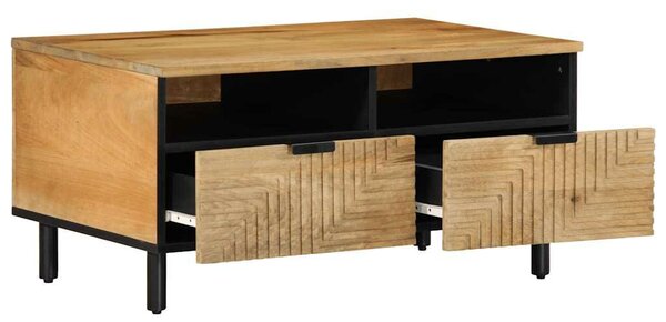 VidaXL barna tömör mangófa dohányzóasztal 80 x 54 x 40 cm