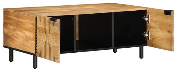 VidaXL barna tömör mangófa dohányzóasztal 100 x 54 x 40 cm