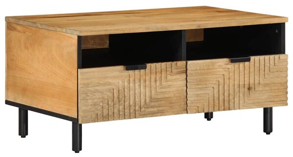 VidaXL barna tömör mangófa dohányzóasztal 80 x 54 x 40 cm