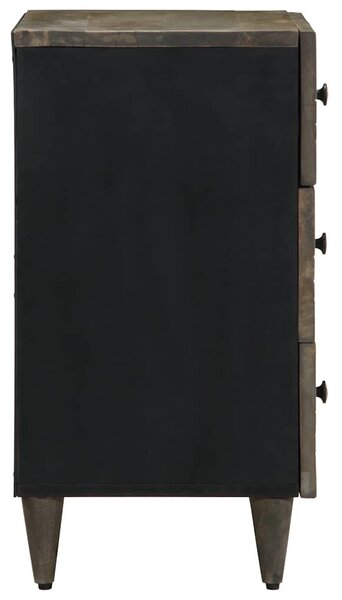 VidaXL világosszürke tömör mangófa éjjeliszekrény 50x33x60 cm