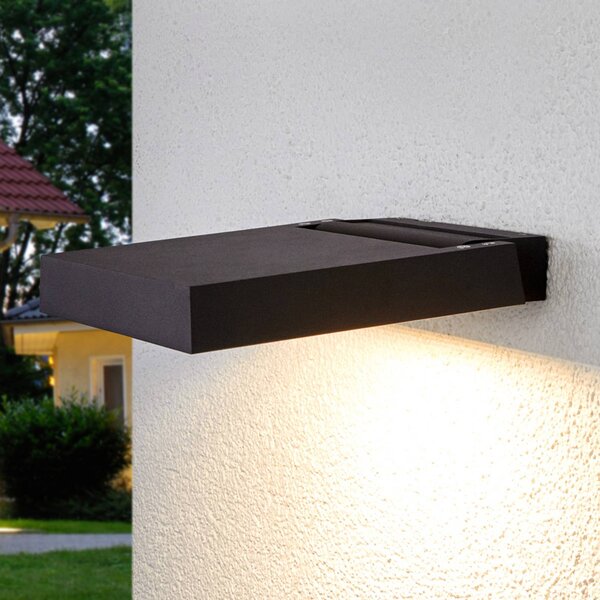 Lucande LED kültéri reflektor Maica, antracit, forgatható, IP65, Fekete, Alumínium, Modern