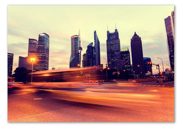 Akrilüveg fotó Shanghai éjjel