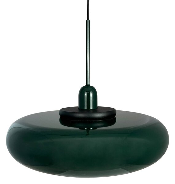 Dyberg Larsen lógó lámpa, sötétzöld, Ø 40 cm, fém, dimmelhető, Zöld, Nappali / Étkező, fém, Dizájn