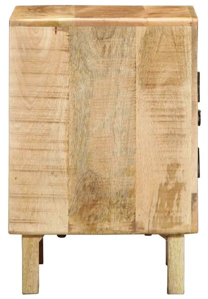 VidaXL éjjeliszekrény 2 db 40x32x46 cm tömör nyers mangófa