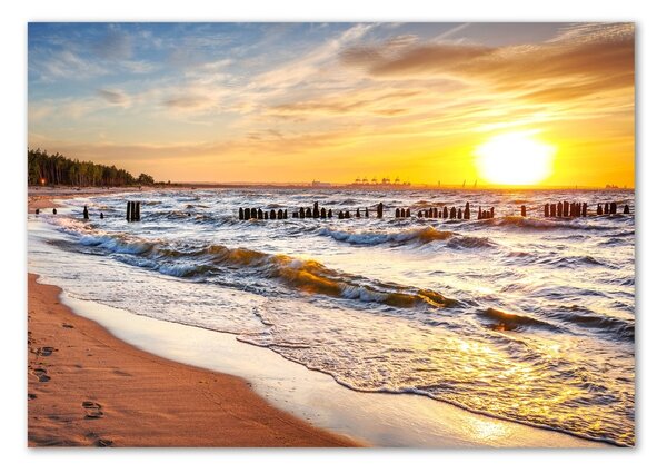 Üvegfotó Sunset beach