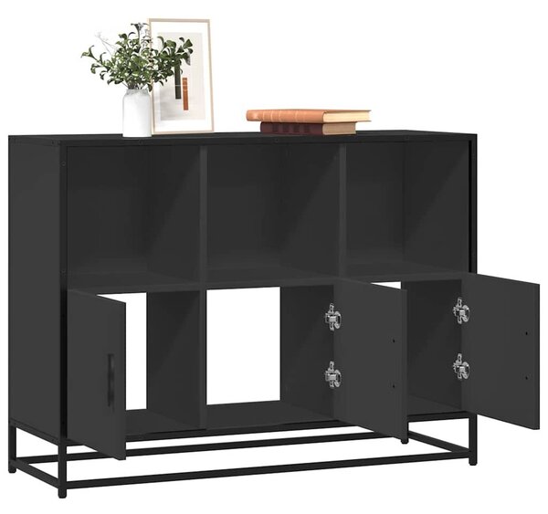 VidaXL fekete szerelt fa tálalószekrény 100x35x76 cm