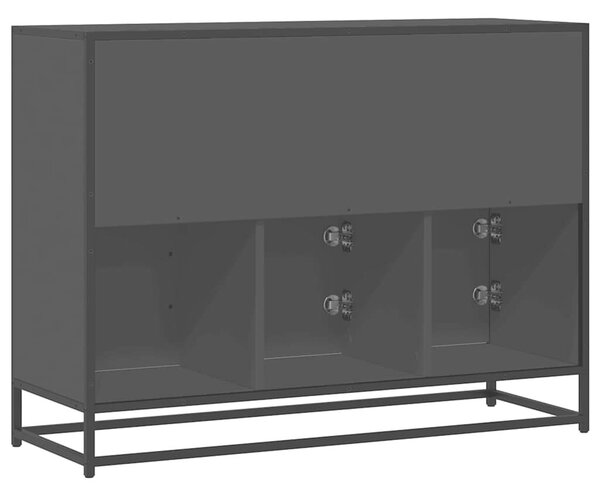VidaXL fekete szerelt fa tálalószekrény 100x35x76 cm