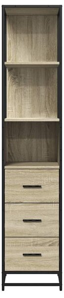 VidaXL sonoma tölgy színű szerelt fa fürdőszobaszekrény 35x37,5x166 cm