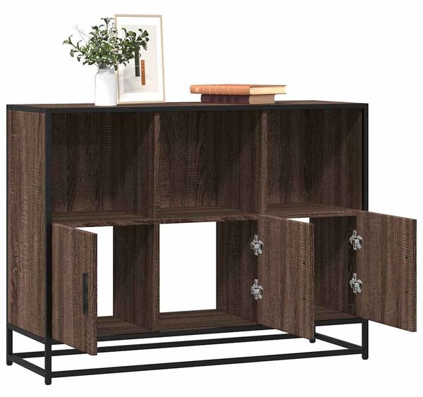 VidaXL barna tölgyszínű szerelt fa tálalószekrény 100x35x76 cm