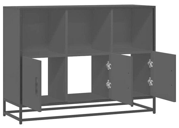 VidaXL fekete szerelt fa tálalószekrény 100x35x76 cm
