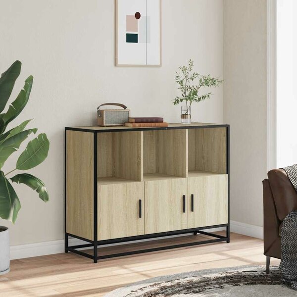 VidaXL komód Sonoma tölgy 100x35x76 cm Gépelt fa