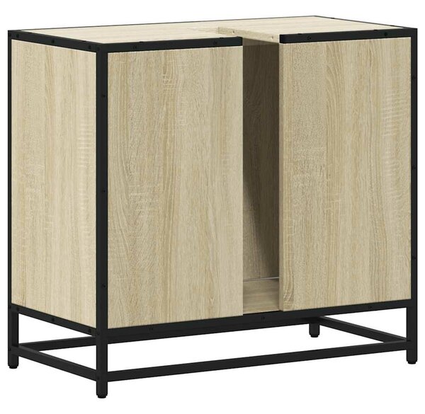 VidaXL sonoma tölgy szerelt fa fürdőszobai mosdószekrény 65x33x60 cm