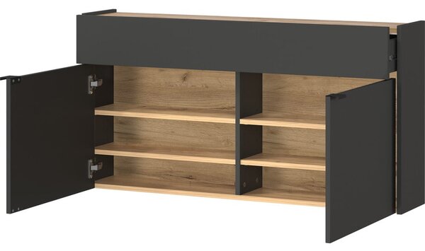 Antracitszürke szekrény 110x57x22 cm Ameca – Germania