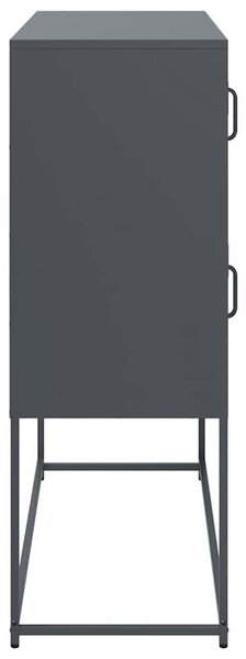 VidaXL antracit hidegen hengerelt acél tálalószekrény 100,5x39x107 cm