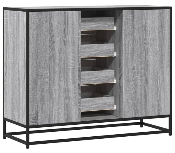 VidaXL szürke sonoma színű szerelt fa tálalószekrény 92 x 35 x 76 cm