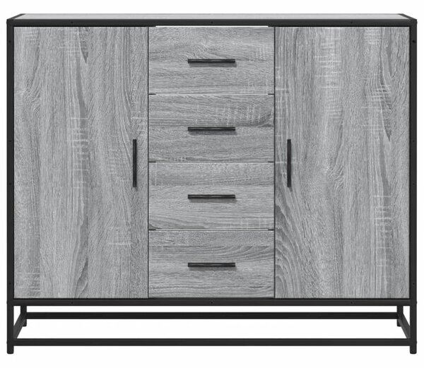 VidaXL szürke sonoma színű szerelt fa tálalószekrény 92 x 35 x 76 cm