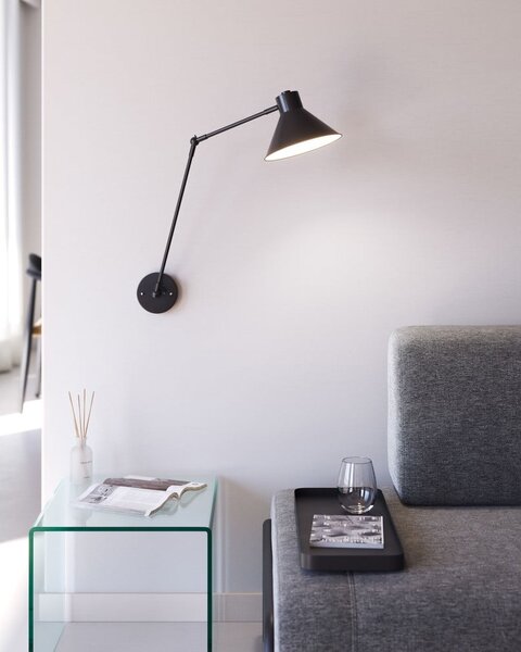 Fekete fali lámpa Dione – Kave Home