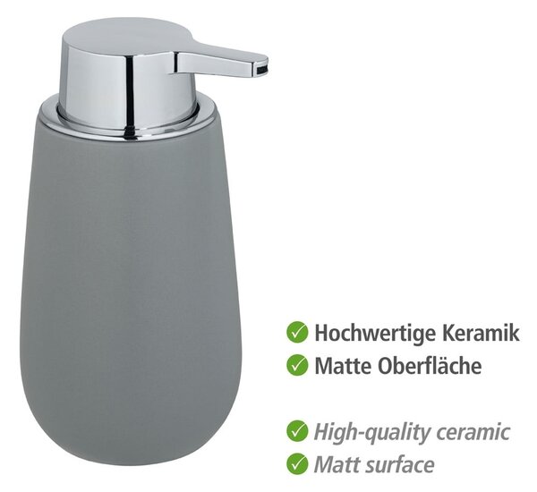 Szürke kerámia szappanadagoló 320 ml Badi – Wenko