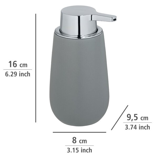Szürke kerámia szappanadagoló 320 ml Badi – Wenko