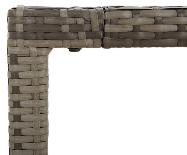 5 részes szürke polyrattan kerti étkezőgarnitúra párnával