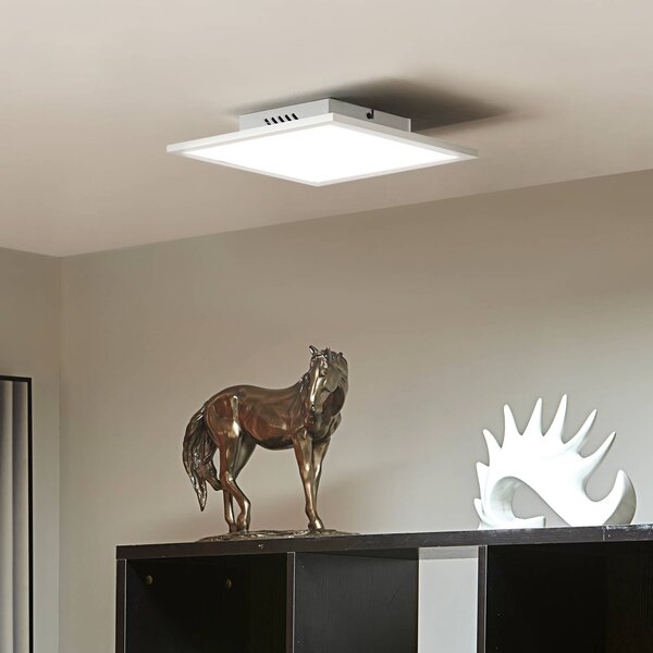 Lindby LED panel Lamin, fehér, 30 cm, CCT, fényerőszabályzó, távirányítóval, dimmelhető, Fehér / opál, Nappali / Étkező, Modern