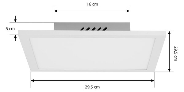 Lindby LED panel Lamin, fehér, 30 cm, CCT, fényerőszabályzó, távirányítóval, dimmelhető, Fehér / opál, Nappali / Étkező, Modern