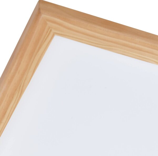 Lucande LED mennyezeti lámpa Joren, 42 cm, fa, CCT, távirányítóval,, dimmelhető, Világos fa, Nappali / Étkező, Fa, Vidéki otthon / Rusztikus