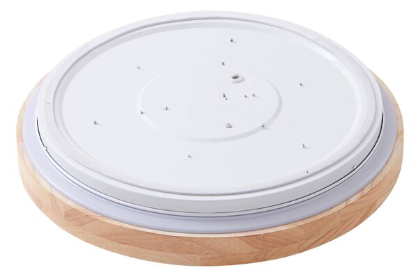 Lindby Smart LED mennyezeti lámpa Mirren fa Ø39,5cm CCT Tuya, dimmelhető, Nappali / Étkező, Műanyag, Modern