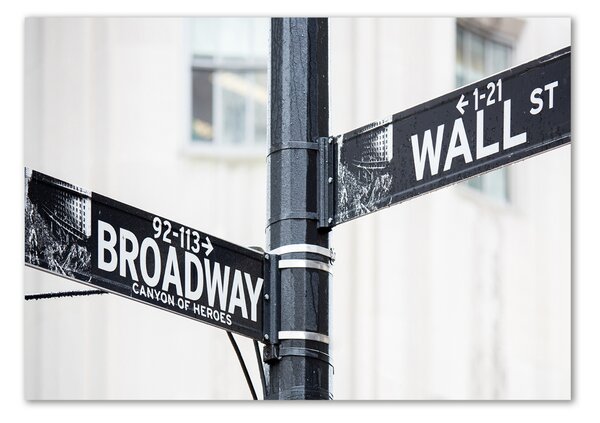 Üvegkép falra Wall street jel