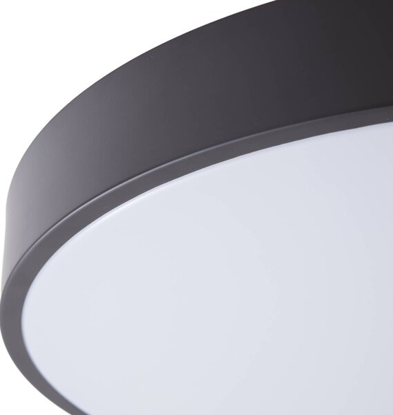 Lindby Smart LED-es mennyezeti lámpa Innes fekete 48cm RGB CCT Tuya, dimmelhető, Fekete, Nappali / Étkező, fém, Modern