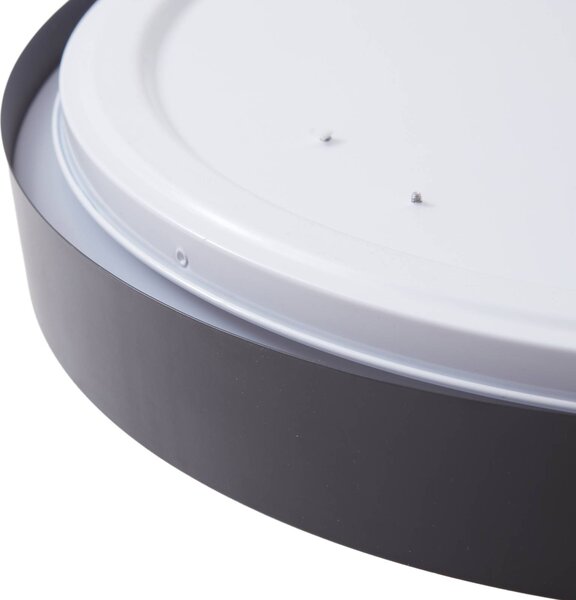 Lindby Smart LED-es mennyezeti lámpa Innes fekete 48cm RGB CCT Tuya, dimmelhető, Fekete, Nappali / Étkező, fém, Modern