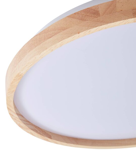 Lindby Smart LED mennyezeti lámpa Mirren fa Ø39,5cm CCT Tuya, dimmelhető, Nappali / Étkező, Műanyag, Modern