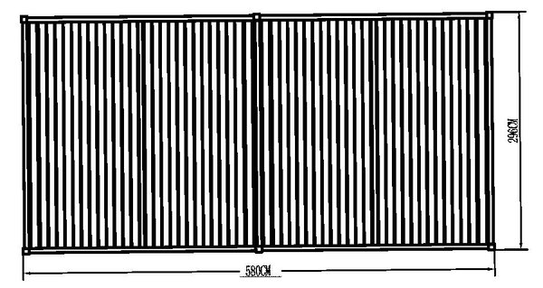 Alumínium bioklimatikus pergola lamellákkal 5.8 x 3 M