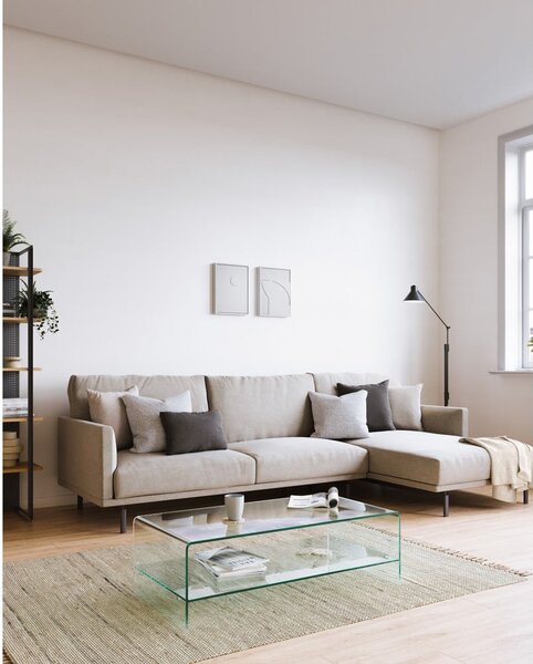 Üveg dohányzóasztal 55x110 cm Burano – Kave Home