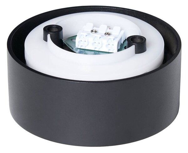 Arcchio Rotari LED mennyezeti lámpa, Ø 12 cm, felfelé és lefelé irányuló fény,, dimmelhető, Fekete, Nappali / Étkező, Alumínium, Modern