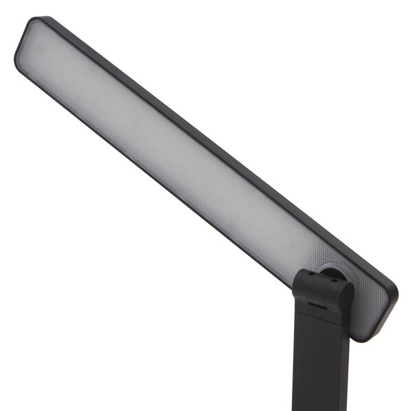Lindby LED asztali lámpa Rylas, fekete, USB, CCT, dimmelhető, Fekete, Dolgozószoba / Iroda, Műanyag, Modern