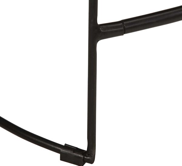 VidaXL bárszékek 2 db Fekete 46x38x52 cm tömör fa Mango