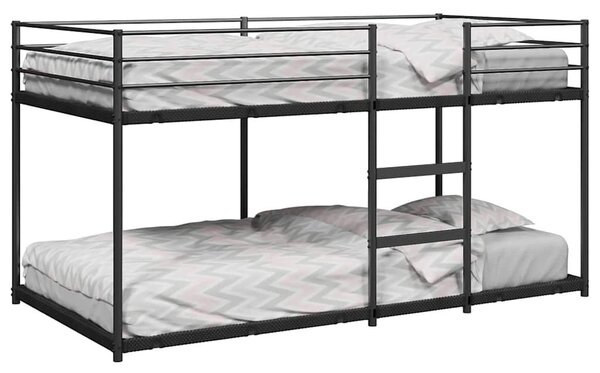 VidaXL fekete acél emeletes ágy matrac nélkül 100 x 200 cm
