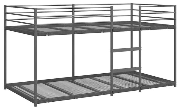 VidaXL fekete acél emeletes ágy matrac nélkül 100 x 200 cm