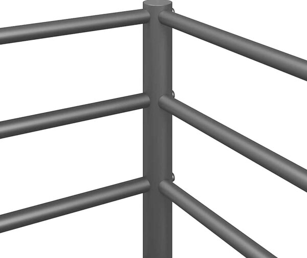 VidaXL fekete acél emeletes ágy matrac nélkül 100 x 200 cm