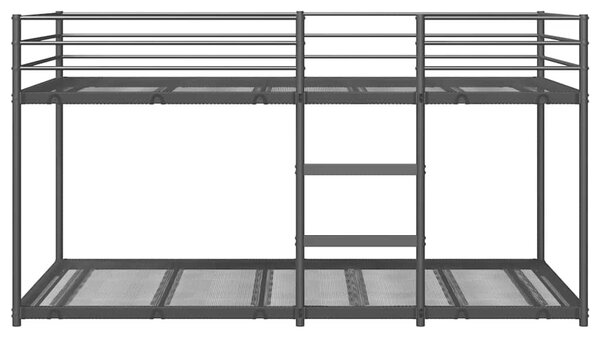 VidaXL fekete acél emeletes ágy matrac nélkül 100 x 200 cm