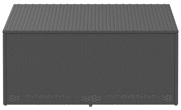 VidaXL fekete polyrattan kerti tárolóláda 110x50x58 cm