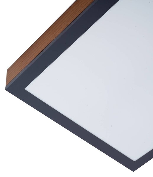 Lindby Laviona LED mennyezeti lámpa, négyzet alakú, 30 cm-es, Világos fa, Nappali / Étkező, Fa, Modern